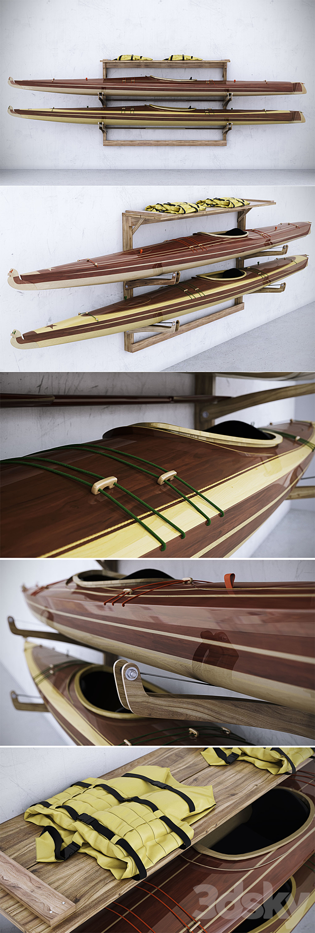 Mystic star kayak 3DS Max Model - thumbnail 2