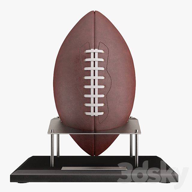 NFL Football Ball with Stand 3ds Max - thumbnail 1