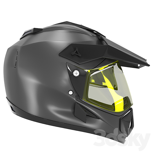 Off road helmet 3DS Max Model - thumbnail 2