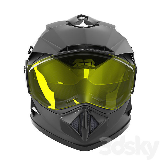 Off road helmet 3DS Max Model - thumbnail 3