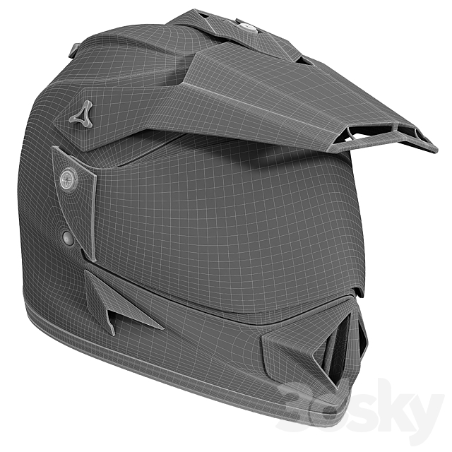 Off road helmet 3DS Max Model - thumbnail 5