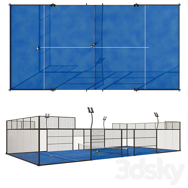 Padel 3DS Max Model - thumbnail 2