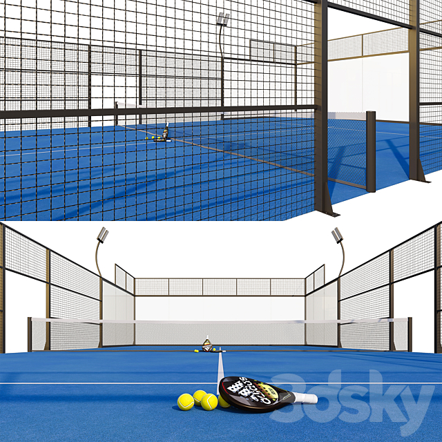 Padel 3DS Max Model - thumbnail 3