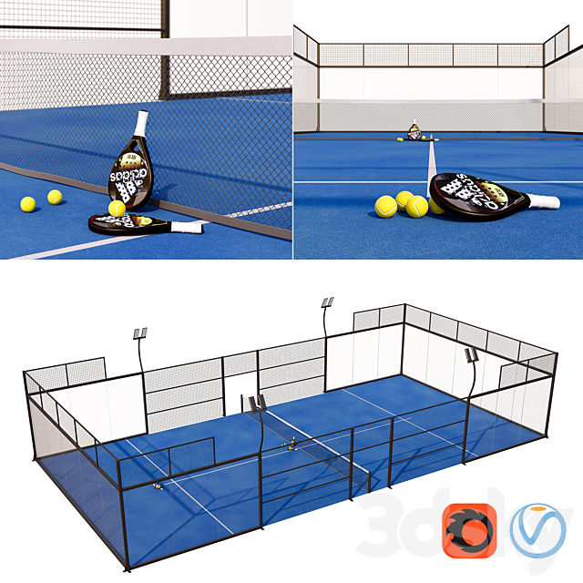 Padel 3dsMax Model - thumbnail 1