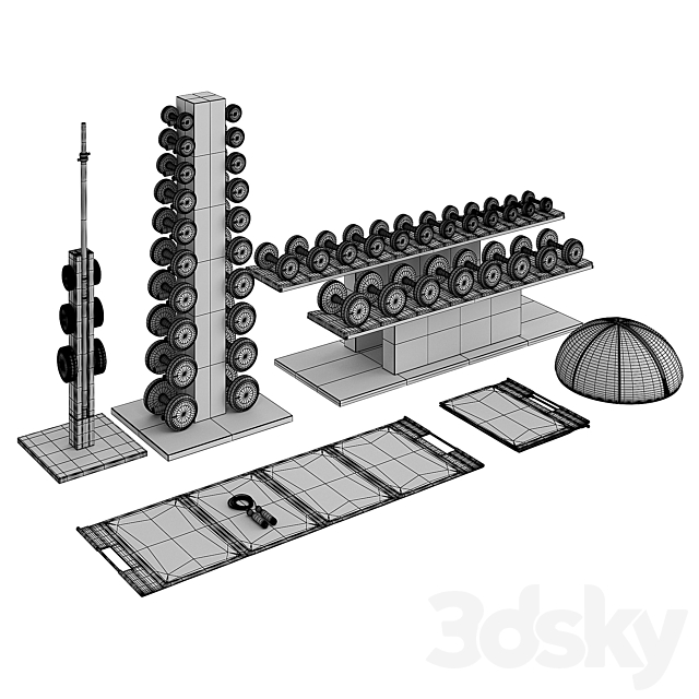 PENT luxury fitness equipment part 3 3DS Max Model - thumbnail 5