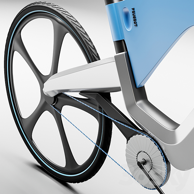 peugeot bike 3DS Max Model - thumbnail 3