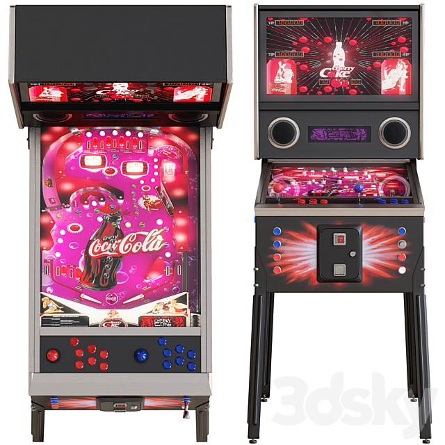 Pinball Machine 3DS Max Model - thumbnail 2