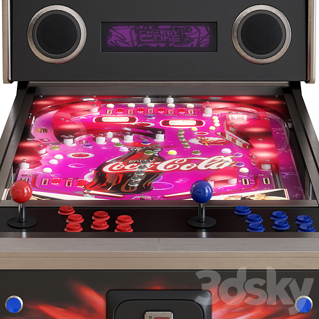 Pinball Machine 3DS Max Model - thumbnail 3