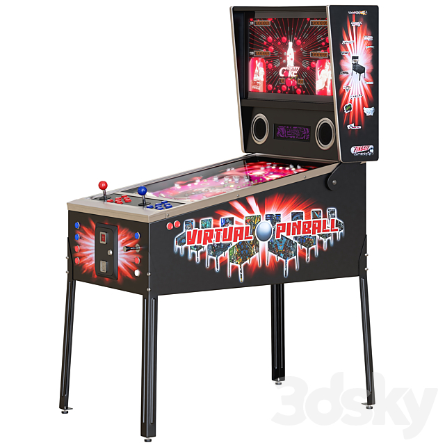 Pinball Machine 3DS Max Model - thumbnail 4