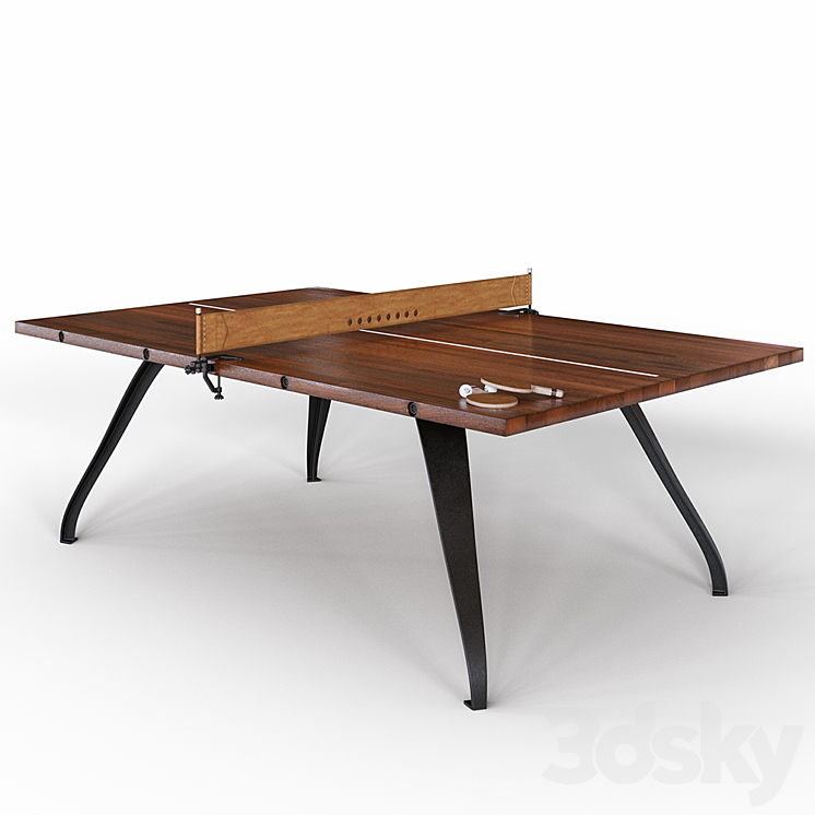 Ping pong table PING PONG TABLE – BURNT UMBER 3DS Max - thumbnail 1