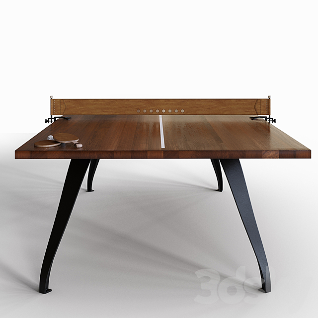 Ping pong table PING PONG TABLE – BURNT UMBER 3DSMax File - thumbnail 2