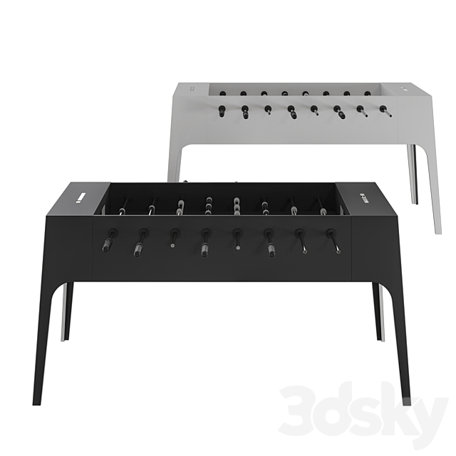 Plywood foosball 3DS Max Model - thumbnail 3