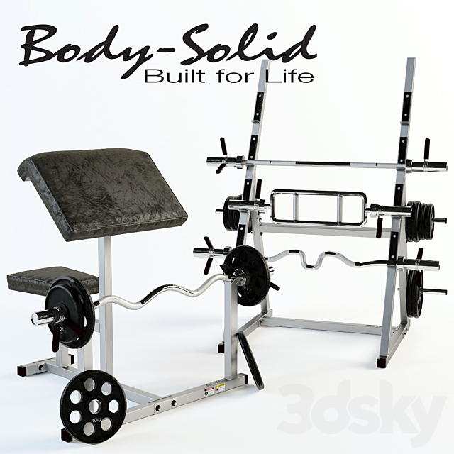 Power bench BodySolid PPB-32X 3DSMax File - thumbnail 1