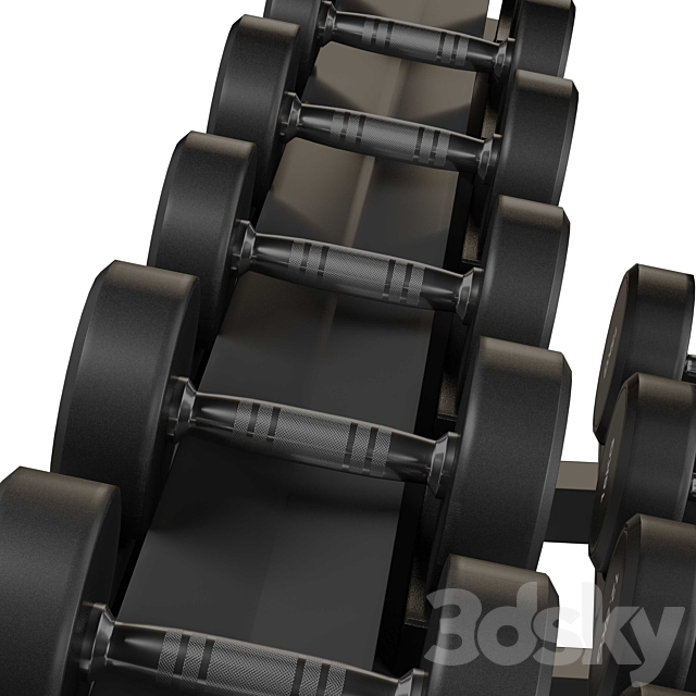 QIFFIY Dumbbell Rack 3DS Max Model - thumbnail 3