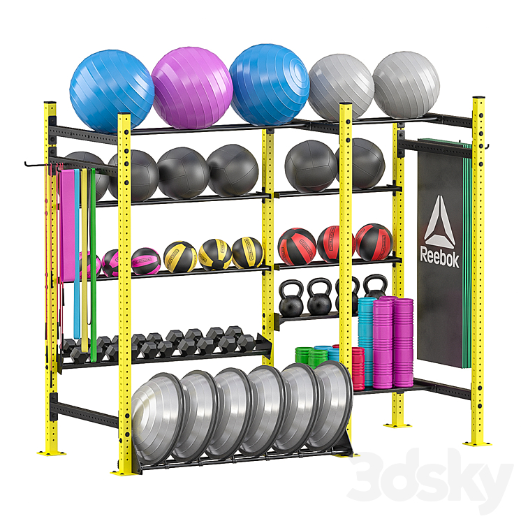 Rack for sports equipment 3DS Max - thumbnail 1