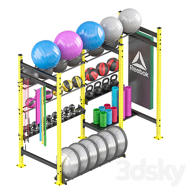 Rack for sports equipment 3DS Max Model - thumbnail 3