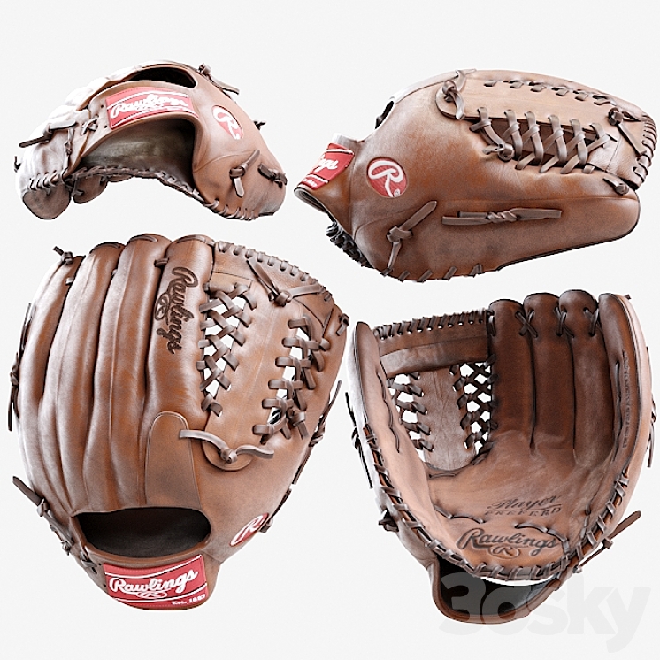 Rawlings gloves 3DS Max - thumbnail 1