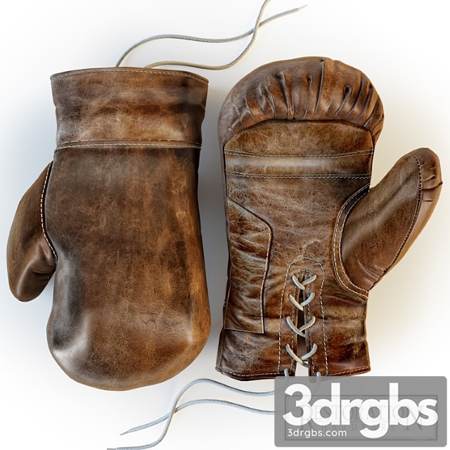 Restoration hardware vintage leather boxing gloves 3dsmax Download - thumbnail 1