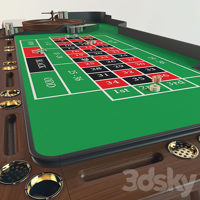 Roulette 3DS Max Model - thumbnail 3