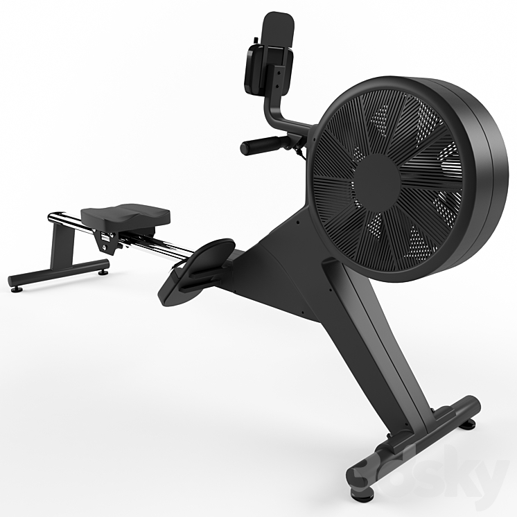 Rowing Machine 3DS Max Model - thumbnail 1