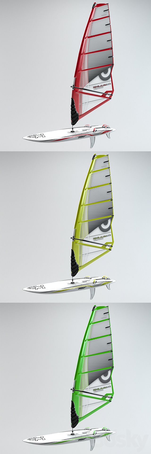 Sailboards Sailboard 3DS Max Model - thumbnail 3