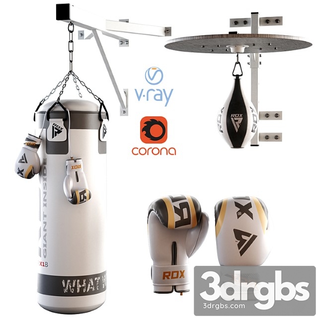 Set Punching Bag and Gloves From Rox 2 3dsmax Download - thumbnail 1