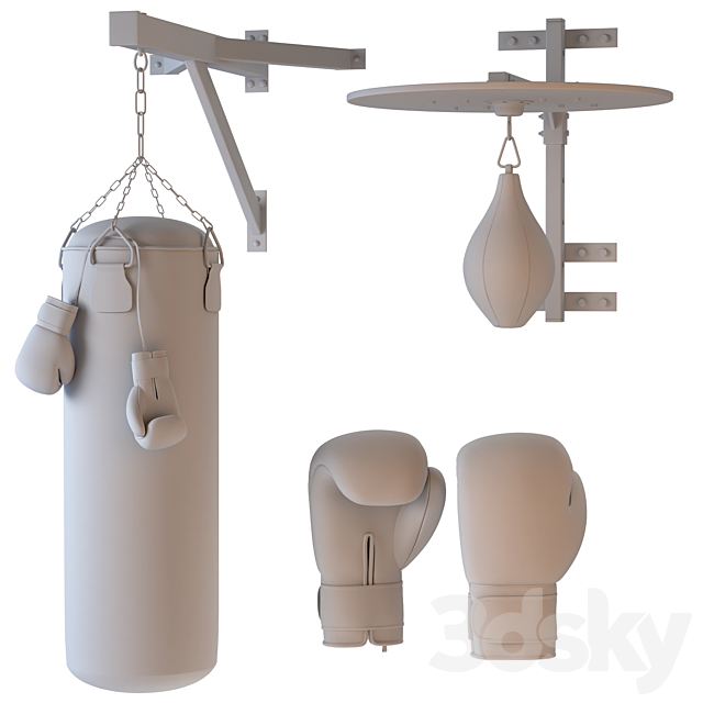 Set Punching bag and gloves from ROX_2 3DS Max Model - thumbnail 5