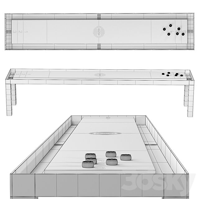 Shuffleboard Parsons 3DS Max Model - thumbnail 4