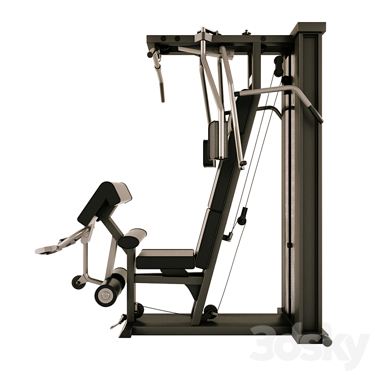 Simulator Technogym 3DS Max Model - thumbnail 2