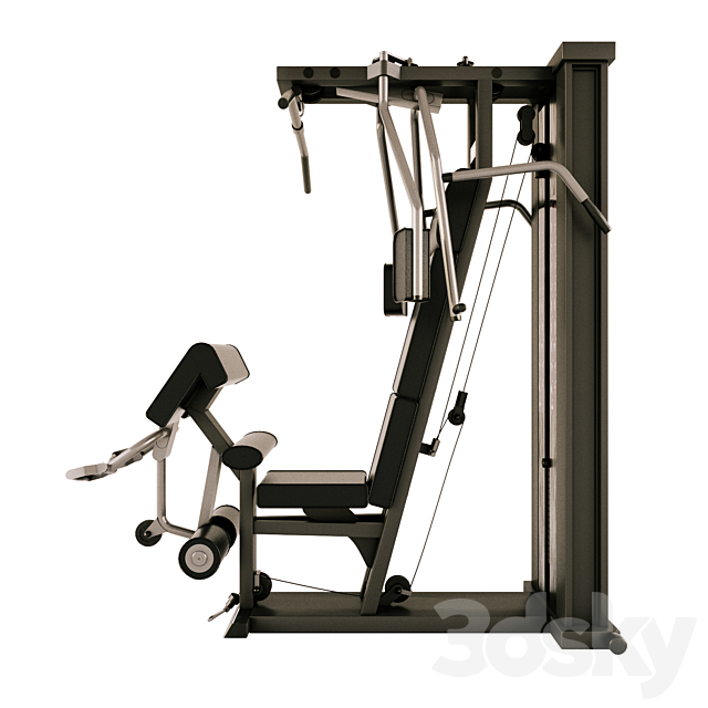 Simulator Technogym 3DS Max Model - thumbnail 2