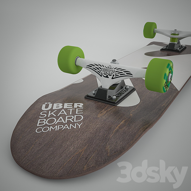 skateboard 3DS Max Model - thumbnail 1