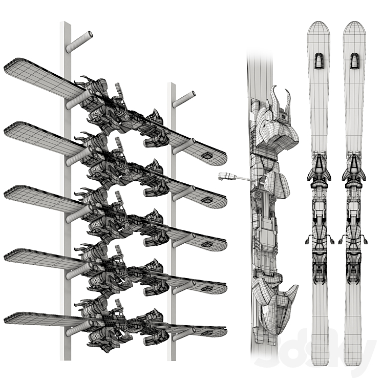 Skis Kit 3DS Max - thumbnail 2