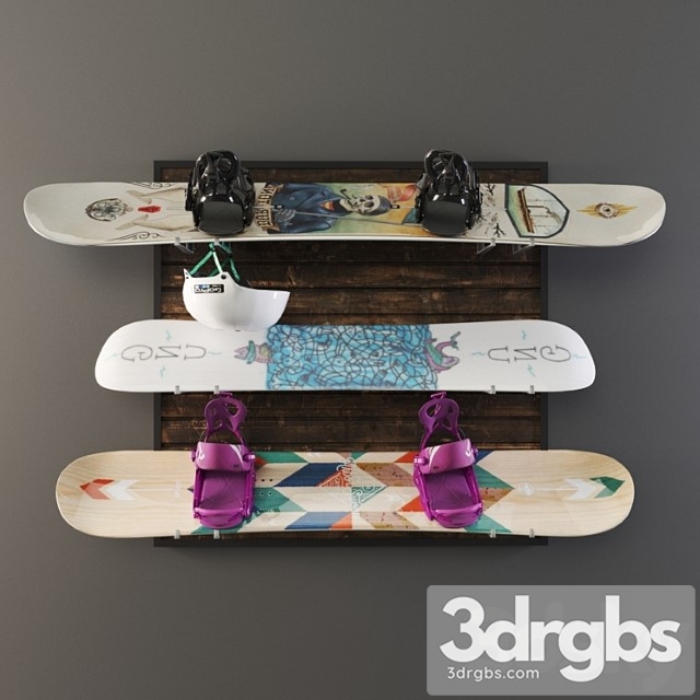 Snowboard storage set 3dsmax Download - thumbnail 1