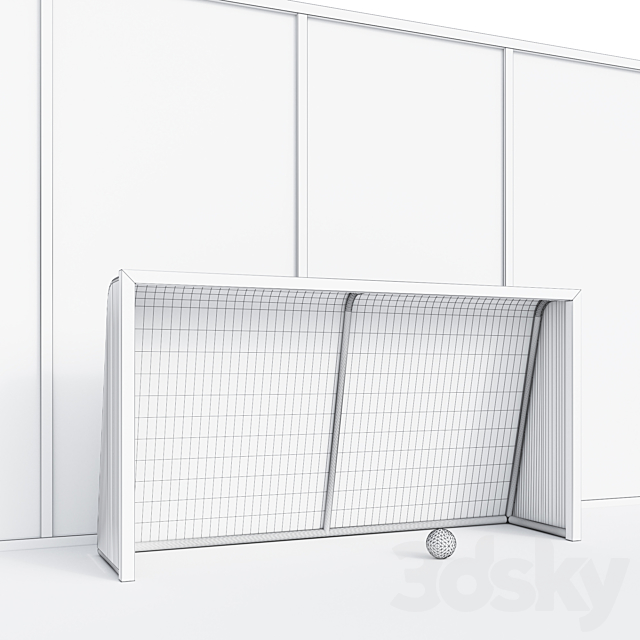 Soccer football field 3DS Max Model - thumbnail 5