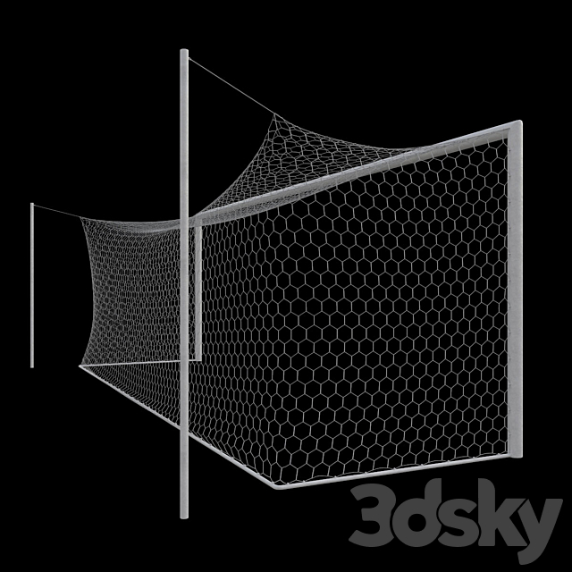 Soccer goal 3DS Max Model - thumbnail 2