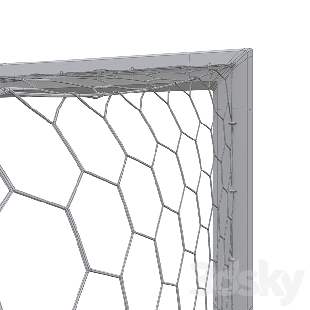 Soccer goal 3DS Max Model - thumbnail 4