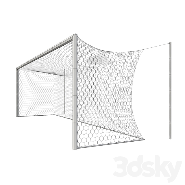 Soccer goal 3DS Max Model - thumbnail 5