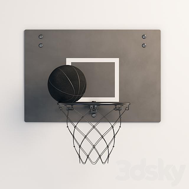SPANST Basketball hoop and ball (IKEA) 3DSMax File - thumbnail 1