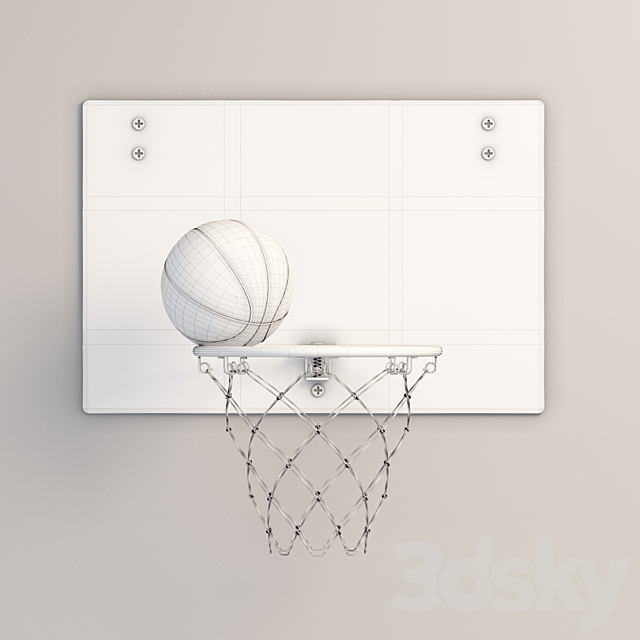 SPANST Basketball hoop and ball (IKEA) 3DSMax File - thumbnail 2
