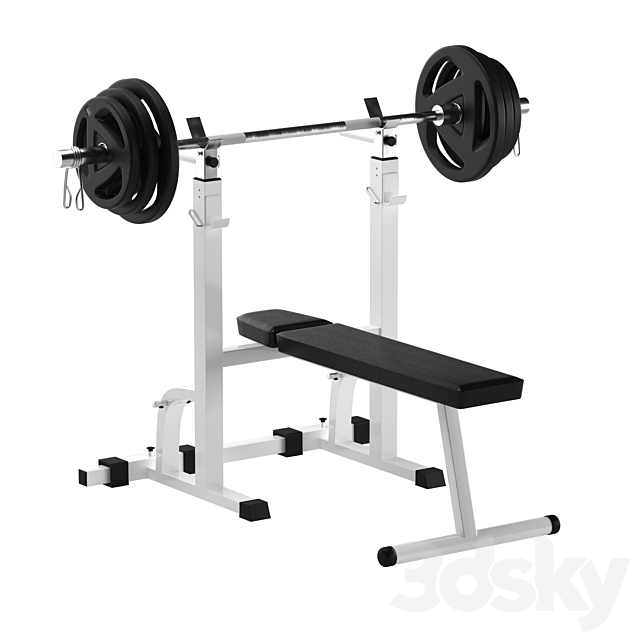 Sport gym equipment 3DS Max Model - thumbnail 4