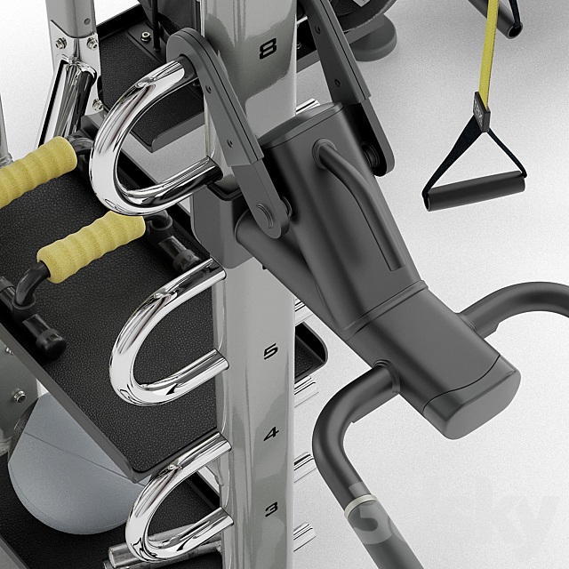 Sport trainer Life Fitness Synrgy 360 3DS Max Model - thumbnail 2