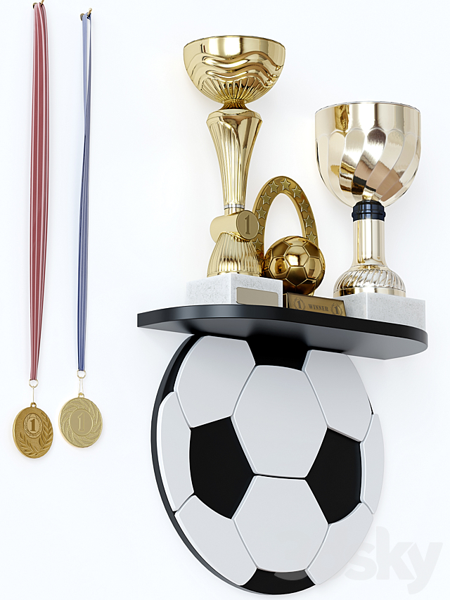 Sports awards and cups. Decor 3DSMax File - thumbnail 6