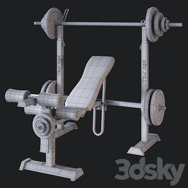 Sports bench 3DSMax File - thumbnail 4