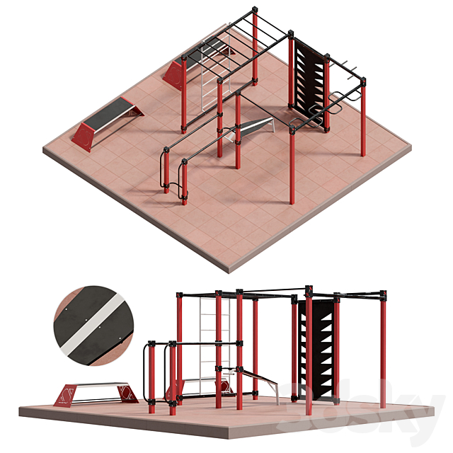 Sports complex street sport S-20 3DSMax File - thumbnail 3