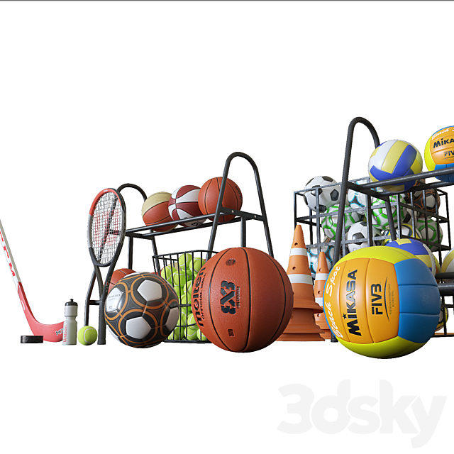 Sports Equipment 3DS Max Model - thumbnail 2