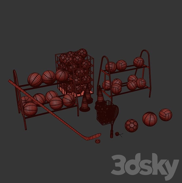 Sports Equipment 3DS Max Model - thumbnail 4