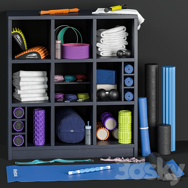 Sports set for yoga and fitness 3DSMax File - thumbnail 2