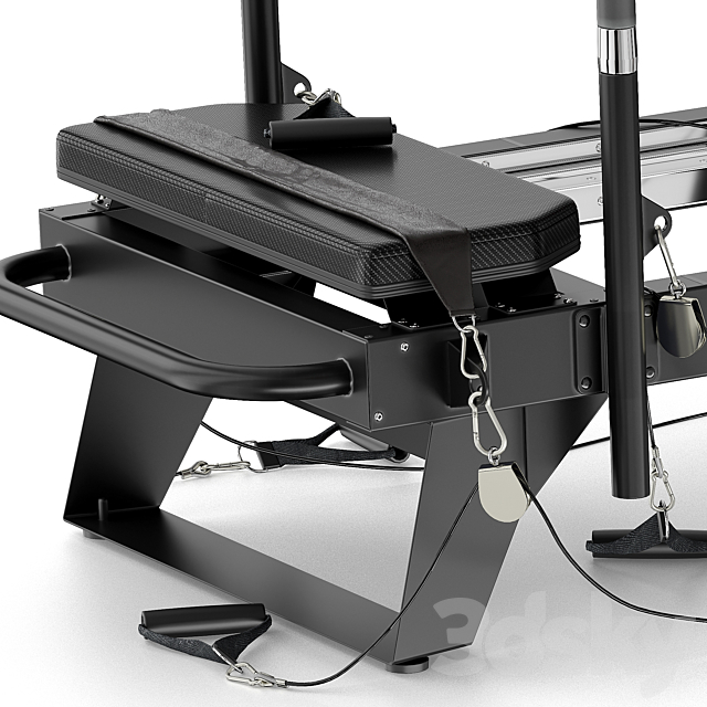 Sports trainer Pilates Reformer Machine 3DS Max Model - thumbnail 2