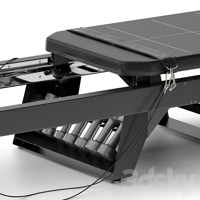 Sports trainer Pilates Reformer Machine 3DS Max Model - thumbnail 3