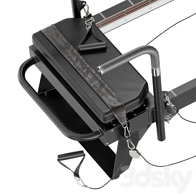 Sports trainer Pilates Reformer Machine 3DS Max Model - thumbnail 5